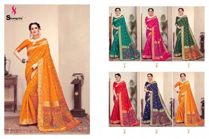 Shangrila Handicraft Silk Rich Kashmiri Fancy Festive Wear Weaving Silk Sarees Collection
